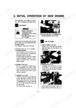 yanmar-6cx-m-ete-marine-diesel-engine-operator-manual-499613-00241-procedures-22.webp Yanmar 6CX(M)-ETE initial engine operation procedures for fuel supply, draining impurities, and lube oil supply.