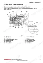 yanmar-6lpa-series-marine-engines-operation-manual-0a6lp-g00101-exploded-view-17.webp Yanmar 6LPA series service side component identification diagram showing fuel cooler, intercooler, and stern drive.