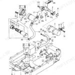 Yanmar B08, B08 G, B08 Y, B08 EX, B08 AY, 3TN66A-(E) UB, 3TN66L-UB exploded view of air cleaner and intake system components.