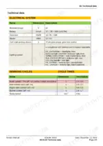 yanmar-b110w-wheeled-excavator-service-manual-specs-50.webp Yanmar B110W, MMB68ENMA00200: Technical data tables for electrical system specifications and working cycle times.