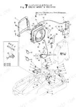 yanmar-b12-17-excavator-parts-catalog-y00k2492-engine-parts-15.webp Yanmar B12/B17 exploded view of engine mount and radiator.
