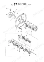 yanmar-b12-17-excavator-parts-catalog-y00k2492-hydraulic-parts-76.webp Yanmar B12/B17 exploded view of hydraulic oil pump and joint.