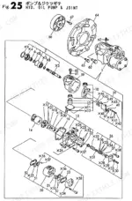 yanmar-b17-2-crawler-backhoe-parts-catalog-000y00s3390-hydraulic-parts-58.webp Yanmar B17-2 Parts Catalog - exploded view of hydraulic oil pump and joint assembly.