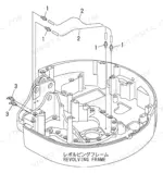 yanmar-b1u-1-crawler-back-hoe-parts-catalog-000y00k3651-cab-parts-84-2.webp Yanmar B1U-1 exploded view of revolving frame grease fittings and hose lines.