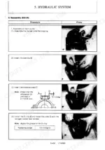 yanmar-b22-2-b22-2a-excavator-service-manual-17197020-procedures-185.webp Yanmar B22-2, B22-2A hydraulic system main pump reassembly procedure steps, including bearing and distance piece installation.