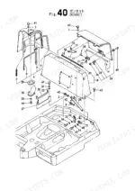 yanmar-b22-2a-crawler-backhoe-parts-catalog-y00k3281-cab-parts-98.webp Yanmar B22-2A exploded view diagram of the bonnet assembly, including hood, hinges, and mounting hardware components.
