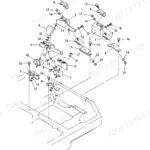 Yanmar B22-2A exploded view diagram of the engine mount assembly showing brackets, bolts, nuts, and rubber mounts.