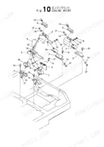 yanmar-b22-2a-crawler-backhoe-parts-catalog-y00k3281-engine-parts-36.webp Yanmar B22-2A exploded view diagram of the engine mount assembly showing brackets, bolts, nuts, and rubber mounts.