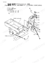 yanmar-b22-2b-crawler-back-hoe-parts-catalog-y00k3452-chassis-parts-92.webp Yanmar B22-2B exploded view diagram of the PTO control equipment and confluence linkage components.