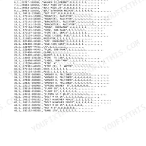 Yanmar B22 Crawler Backhoe Parts Catalog