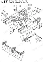 yanmar-b22-crawler-backhoe-parts-catalog-000y00s3010-chassis-parts-40.webp Yanmar B22, B22-P(R), B22-C(R), 3TN75L-RBVM, 3TN75L-RB, YANMAR CRAWLER BACKHOE exploded view of track frame and idler assembly.
