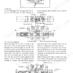 Yanmar B25V hydraulic swing control valve diagram showing neutral and left swing operation flow paths and spool positions.