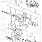 Yanmar B30V-1, B30V - 1, 3TNE82A - B1A, B30V-1(EP) (B6050) exploded view diagram of hydraulic oil pump and joint assembly.