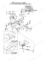 yanmar-b37-2a-crawler-backhoe-parts-catalog-y00k3251-engine-parts-40.webp Yanmar B37-2A exploded view of the accelerator one-touch decel kit, showing lever linkages, springs, and cable components.