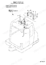 yanmar-b37-2b-crawler-backhoe-parts-catalog-b37-2b-drivetrain-parts-75.webp Yanmar B37-2B, 3TNE88-B1 exploded view diagram of the optional radio installation and wiring inside the cabin.