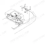 Yanmar B37-P, B37-PR, B37-C, B37-CR, YANMAR CRAWLER BACHOE exploded view diagram of the accelerator control system.