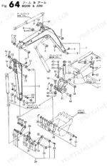 yanmar-b37c-to-b37option-crawler-backhoe-parts-catalog-y00s2952-boom-parts-140.webp Yanmar B37C, B37CR, B37P, B37PR, B37OPTION, 3TN84L-RBS exploded view of boom, arm, bucket, and swing cylinder components.