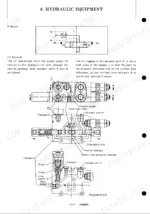 Yanmar B37V hydraulic system diagram showing boom control valve neutral position, cross-sections, and anti-drift valve.
