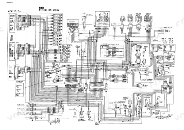 Yanmar B4U-1 wiring diagram showing electrical circuits, fuse box connections, switches, and component pinouts.