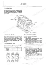 yanmar-b50-2-b50-2a-excavator-service-manual-16597071-exploded-view-60.webp Yanmar B50-2, B50-2A cylinder block diagram, inspection, cleaning, and color check procedure for engine maintenance.