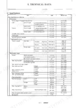 yanmar-b50-2b-us-excavator-service-manual-42698080-specs-16.webp Yanmar B50-2B (US) technical data table showing machine dimensions, traveling performance, and work performance specs.