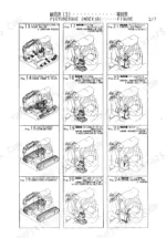 yanmar-b6-crawler-backhoe-parts-catalog-y00k2591-chassis-parts-11.webp Yanmar B6, BUCKET 550, BUCKET 600, BUCKET 650, BUCKET 700, BUCKET 750, BUCKET330, BUCKET S TYPE, 450S, 750S, 700S, 650S, 600S, BLADE, Picturesque Index page showing track, control equipment, and lever stopper diagrams.