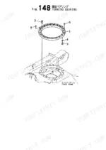 yanmar-b6u-to-4tne88-3cy-excavator-parts-catalog-000y00k3202-chassis-parts-305.webp Yanmar B6U, B6U-1, 4TNE88-3BY, 4TNE88-3CY exploded view diagram of the turning bearing and track frame assembly.