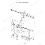 Yanmar B7-3(US) exploded view of hydraulic equipment pump assembly with numbered components and internal parts.