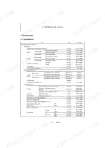 yanmar-b7-3-us-excavator-service-manual-4630010-specs-20.webp Yanmar B7-3(US) technical data table showing machine dimensions, traveling performance, and work performance specifications.