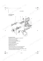 yanmar-b7-5-b7-5a-excavator-service-manual-0bkb4-g07500-procedures-94.webp Yanmar B7-5, B7-5A cylinder head exploded view diagram and engine disassembly procedure steps.