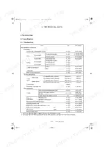 yanmar-b7-5-b7-5a-excavator-service-manual-0bkb4-g07500-specs-26.webp Yanmar B7-5, B7-5A technical data table showing machine body dimensions, travel performance, and work performance specs.