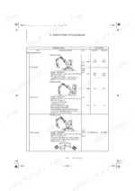 yanmar-b7-5-b7-5a-excavator-service-manual-0bkb4-g07500-wiring-45.webp Yanmar B7-5, B7-5A service manual table showing machine performance standards for travel speed, track speed, and track deviation.