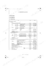 yanmar-b7-5b-excavator-service-manual-0bkb4-en0020-specs-26.webp Yanmar B7-5B technical data table showing machine body specifications, dimensions, travel performance, and work performance.