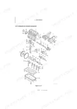 yanmar-b7-6-ycee-excavator-service-manual-0bkb3-en0010-exploded-view-119.webp Yanmar B7-6 (YCEE) engine exploded view showing crankshaft, camshaft, pistons, and oil pan components.