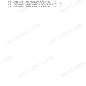 Yanmar B7-P(R), B7-C(R), B7(R) CABIN, B7(R) CANOPY, B7(R) AUSTRALIA, B7(R) EUROPE, B7(R) AMMANN engine mount parts list.