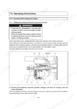 Yanmar B7-SIGMA (EP) walking check diagram for daily pre-start inspection of machine components and fluid leaks.