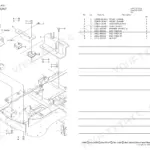 Yanmar C12R-B, 2TE67L-FW3 exploded view diagram and parts list for engine mount assembly components.