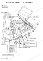 yanmar-c12r-b-excavator-rubber-crawler-carrier-parts-catalog-0cs10-m52300en-system-diagram-5.webp Yanmar C12R-B, 2TE67L-FW3 Picturesque Index diagram showing main parts, components, and figure references.