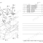 Yanmar C12R, C12R (US), 2TNE68-EFW exploded view diagram and parts list for engine mount assembly components.