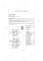 yanmar-c12r-ep-crawler-carrier-service-manual-131103-exploded-view-101.webp Yanmar C12R(EP) hydrostatic transmission exploded view diagram and parts list for power transmission system components.