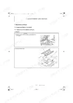 Yanmar C30R-3 engine removal procedure showing wagon support stopper and floor mat removal diagrams.