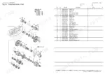 yanmar-c30r-us-yanmar-excavator-rubber-crawler-carrier-parts-catalog-0cs10-m47002en-drivetrain-parts-31-1.webp Yanmar C30R-US, 3TNV88-FFW exploded view diagram and parts list for transmission gear assembly components.