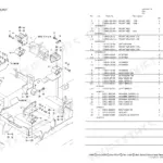 Yanmar C30R-US, 3TNV88-FFW engine mount exploded view diagram and parts list with bolts, stoppers, and absorbers.