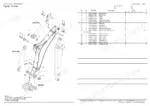 yanmar-cbl40-us-excavator-back-hoe-loader-parts-catalog-0cs10-m42301en-boom-parts-137.webp Yanmar CBL40(US) exploded view diagram and parts list for boom assembly, including arm and boom cylinders.