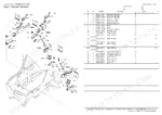 yanmar-cbl40-us-excavator-back-hoe-loader-parts-catalog-0cs10-m42301en-engine-parts-20.webp Yanmar CBL40(US) engine mount exploded view diagram and parts list with brackets, cushions, bolts, and washers.