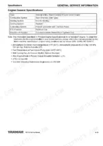 yanmar-ea2400-diesel-tractor-technical-manual-0btnv-u00300-specs-73.webp Yanmar EA2400, 3TNV72-YUKS engine general specifications table and rating conditions for standard diesel engines.