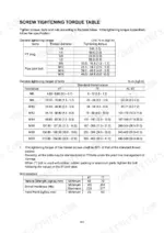 Yanmar EF-312T, EF-352T screw tightening torque table for PT plugs, pipe joint bolts, and standard thread bolts.