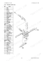 yanmar-ef-494t-diesel-tractor-technical-manual-ef494t-tm-06-2011-edition-exploded-view-189.webp Yanmar EF-494T hydraulic lift unit exploded view diagram and parts list for cylinder case, relief, and safety valves.