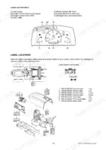 yanmar-ef312t-ef352t-diesel-tractor-operator-manual-ope-ef312t-352t-en-doc-controls-21.webp Yanmar EF312T, EF352T instrument cluster lamps, indicators, and safety label locations diagram with parts list.