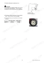 yanmar-ef312t-ef352t-diesel-tractor-operator-manual-ope-ef312t-352t-en-doc-maintenance-48.webp Yanmar EF312T, EF352T clutch pedal locking procedure, storage instructions, and tire pressure specification table.